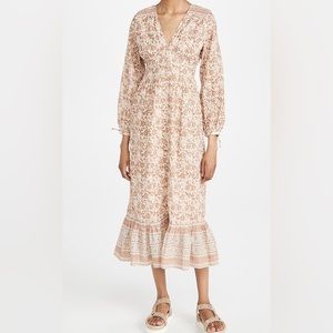 Cleobella Valentin Dress Metallic Brown Size Medium
